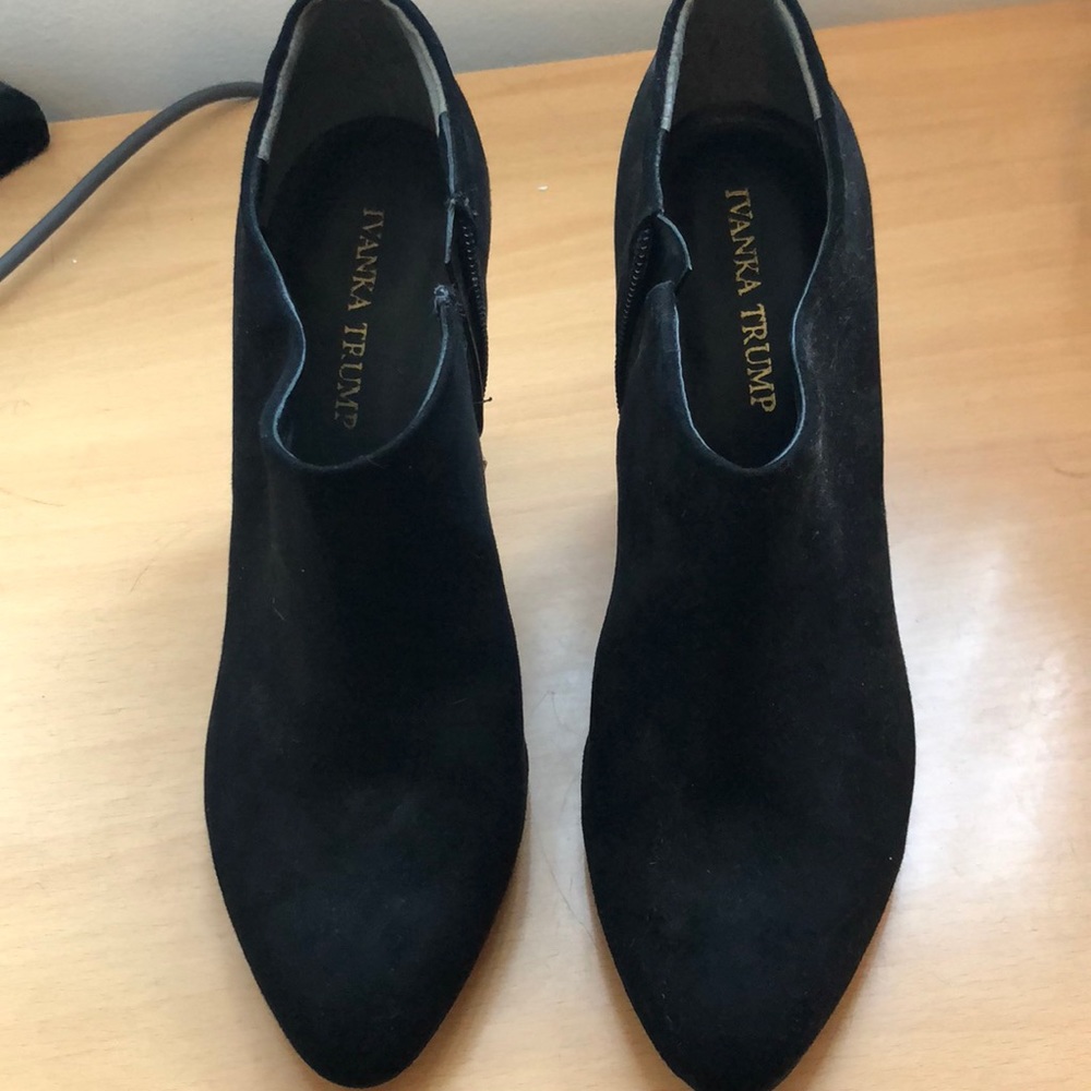 Ivanka Trump Black Suede Booties